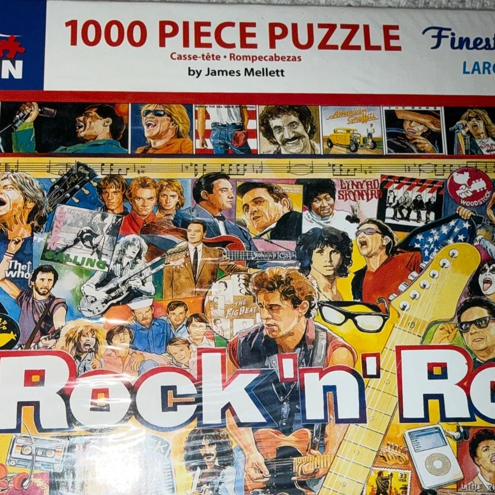 White Mountain Rock 'n Roll Collage Puzzle NEW